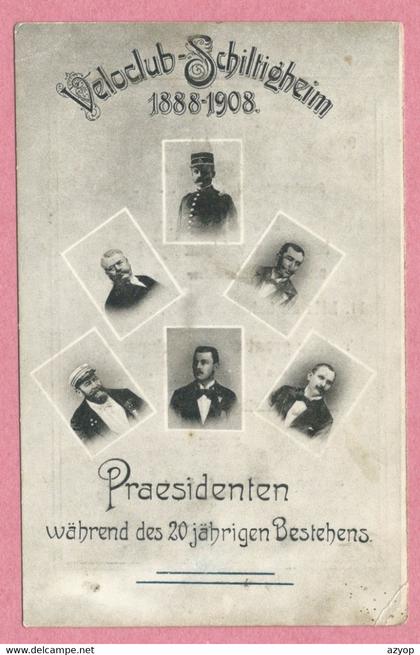 67 - SCHILTIGHEIM - Veloclub - Praesidenten - Carte dos pub - voir état