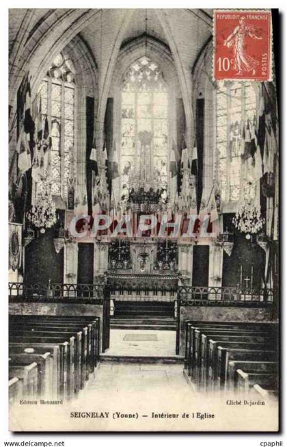 CPA Seignelay Interieur de l'Eglise