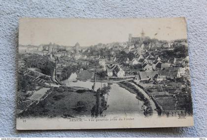 Semur, vue générale prise du viaduc, Cote d'Or 21