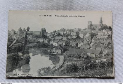 Semur, vue générale prise du viaduc, Cote d'Or 21