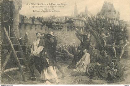 CPA Senlis (Oise) Tableau des Otages Saglant Episode du Siege de Senlis