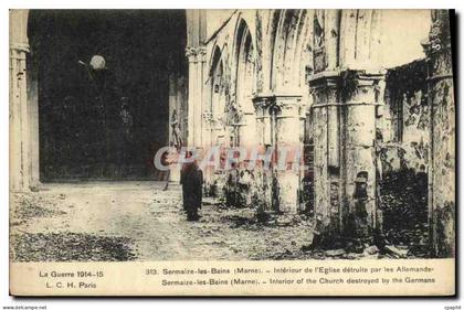CPA Militaria Sermaize les Bains Interieur de l eglise detruite par les allemands