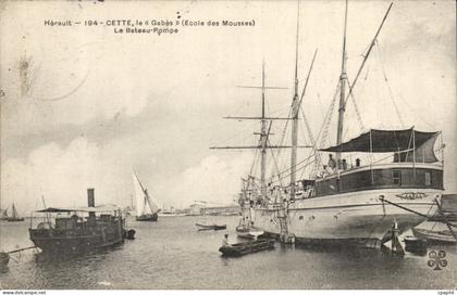 Cette Sete CPA Le Gabes (ecole des mousses) Le bateau pompe