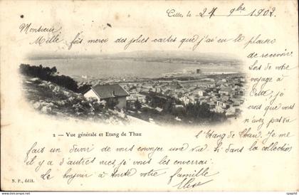 Cette Sete CPA Vue generale et etang de Thau