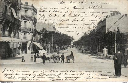 Sete - Cette - 1903 - Avenue Vuctor Hugo - ane - donkey Pauline Miehan - CPA