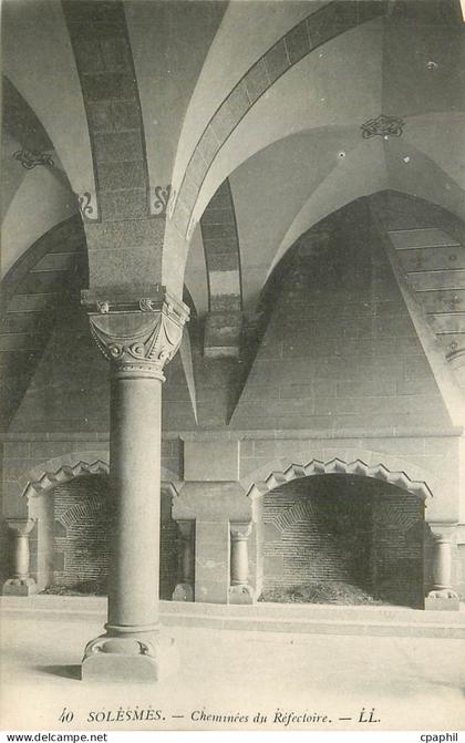 CPA Solesmes Cheminees du Refectoire LL