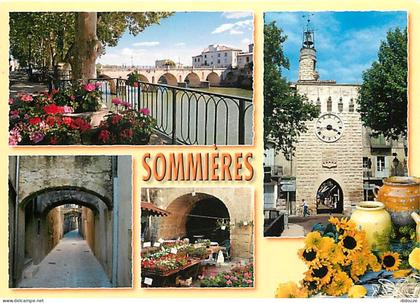30 - Sommières - Multivues - Fleurs - CPM - Voir Scans Recto-Verso