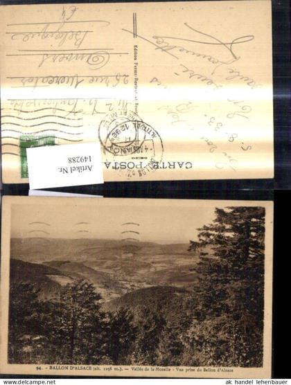 149288,Ballon d Alsace Vallee de la Moselle Vue prise du Ballon d Alsace