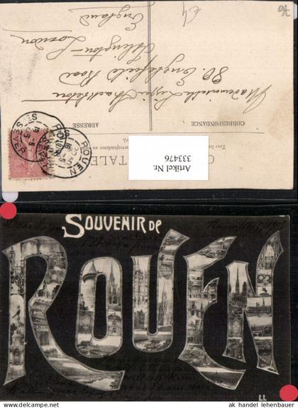 333476,Haute-Normandie Seine-Maritime Rouen Buchstaben Collage Mehrbildkarte