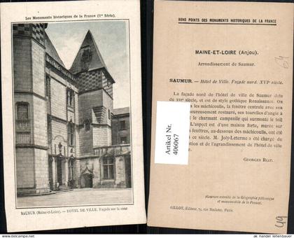 406067,Pays de la Loire Maine-et-Loire Saumur Hotel de Ville Rathaus