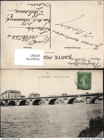 407687,Rhone-Alpes Loire Roanne Pont sur la Loire Brücke