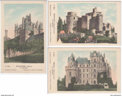 (57084) AK Montmort-Lucy, Schloss, Chateau, vor 1945, 3 Karten aus Serie 6