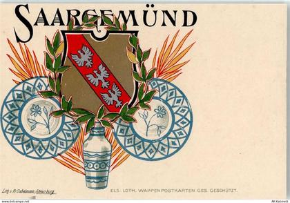 57200 Sarreguemines Künstlerkarte Wappen - 51637538