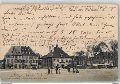 57370 Phalsbourg Pfalzburg 1901 Lithographie Gasthaus zur Hoffnung Denkm... - 51677473