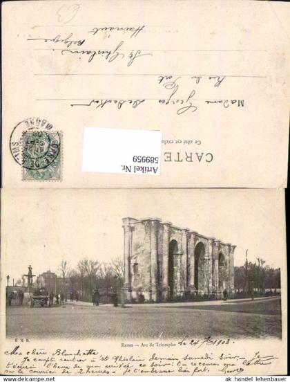 589959,Reims Arc de Triomphe Triumphbogen France