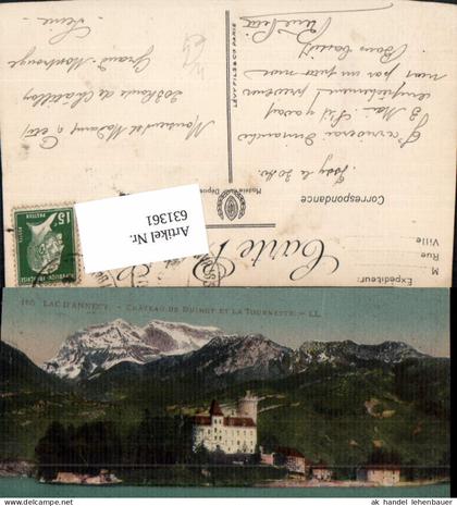 631361,Duingt Lac d Annecy Chateau de Duingt et la Tournette Schloss France