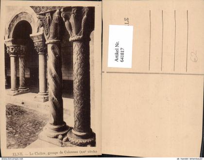 641817,Elne Le Cloitre groupe de Colonnes France