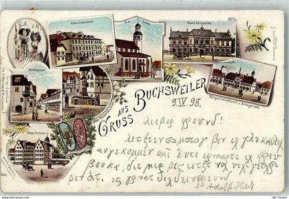 68480 Bouxwiller Buchsweiler (Oberelsass) 1898 Lithographie Altes Gymnas... - 13413782