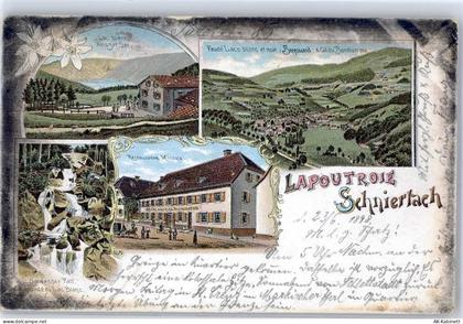 68650 Lapoutroie Schnierlach Lithographie 1898 Weisser See Gasthaus Mino... - 51597771