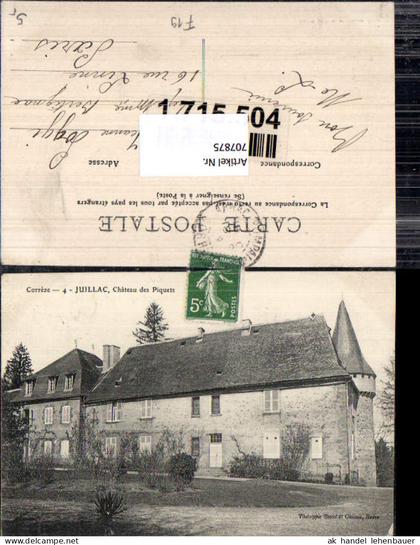 707875 France Correze Juillac Chateau des Piquets