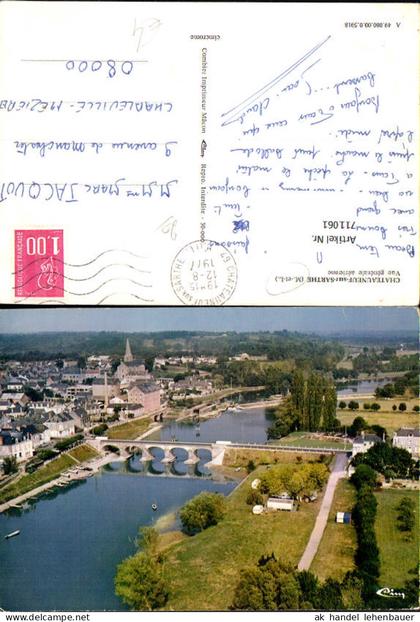 711061 France Fliegeraufnahme Chateauneuf-sur-Sarthe Vue generale aerienne
