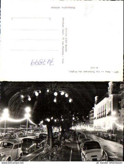 747899 Foto AK Nice Nizza La Promenade des Anglais la nuit Nacht Palme France
