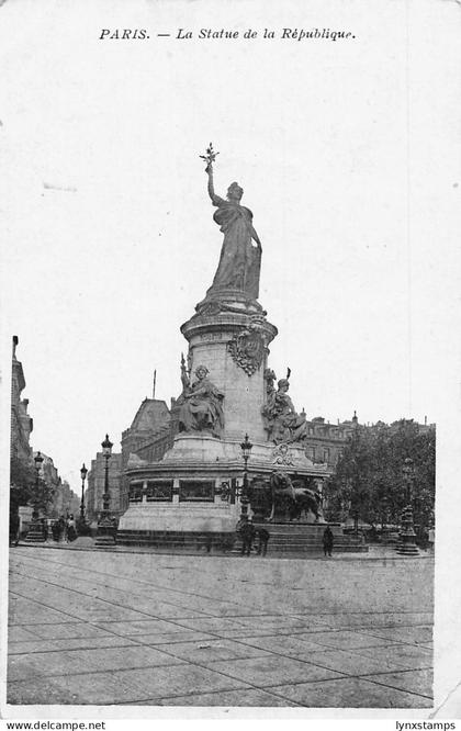 A233 France 1907 Republic Statue La Statue de la Republique vintage postcard