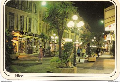 BF16542 nice la nuit la rue pietonne   france front/back image