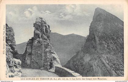 BF9283 les gorges du verdon la sortie des gorges vers mo france       France