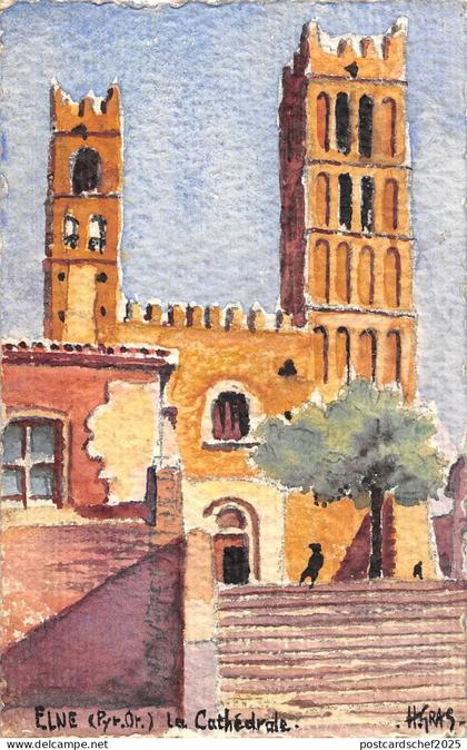 BR54967 Elne la cathedrale france 1 2