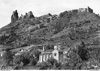 BR6613 Rochemaure L Eglise et vue d ensemble du chateau   france