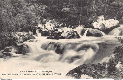 C274 France 1913 Bords du Thaurion entre Valliere et Royere Waterfall postcard