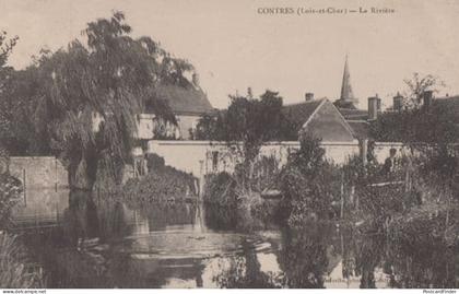 Contres La Riviere Antique French Postcard