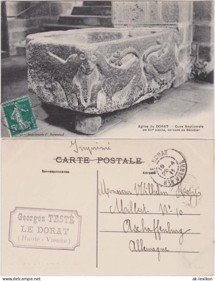 CPA Le Dorat Eglise du Roart - Cuve Baptismale 1911