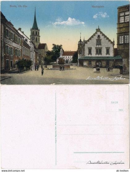 CPA Sulz (Oberelsass) Soultz-Haut-Rhin Marktplatz 1918