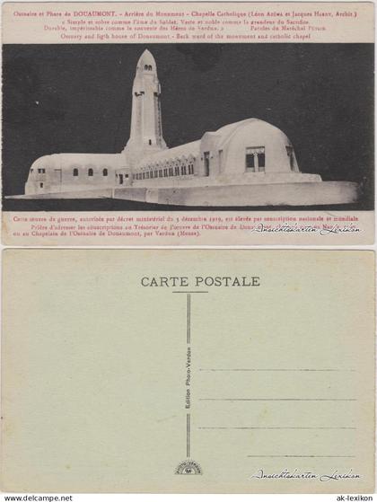 CPA Verdun Ossuaire de Douaumont/Beinhaus von Douaumont 1928