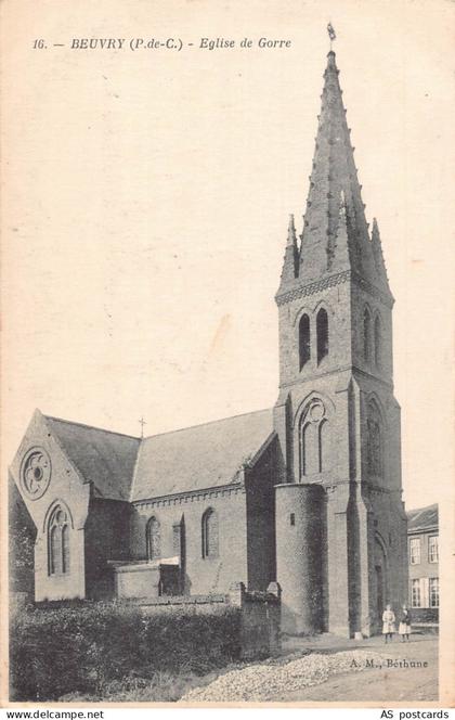 France Beuvry Eglise de Gorre Church vintage postcard B967