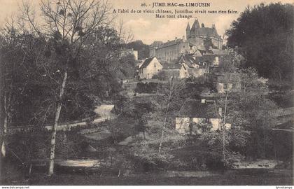France Jumilhac en Limousin Chateau Castle vintage postcard
