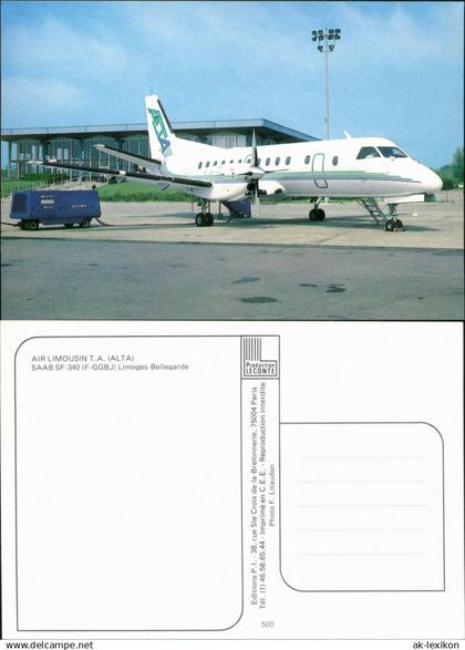 Limoges Flugzeuge "Air Limousin T.A." - SAAB SF-340 auf dem Flughafen 1985