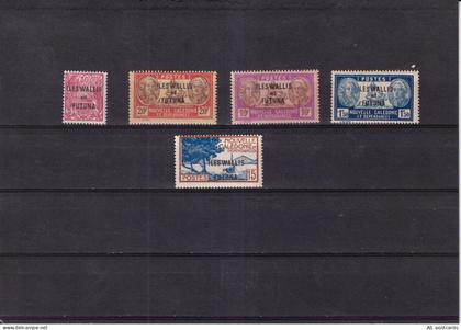 SA33b Wallis and Futuna Islands 1920-1938 Overprinted mint stamps