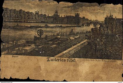 CPA Tuileries 1750 Paris