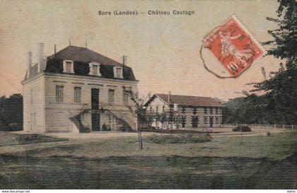 *** 40 *** SORE  -- SORE  château Castagn -papier toilé colorisée TTB
