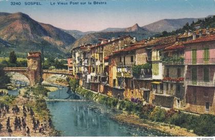 (80) AK Sospel, Brücke über die Bevera, um 1910
