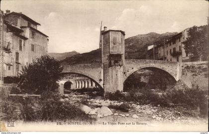 CPA Sospel Le vieux pont sur la Bevera