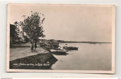 Croix de Vie - Le Quai Gorin - Cachet Daguin , Vue sur la plage des enfants  , au verso -  CPSM°