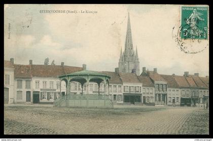 STEENVOORDE - STEENWOORDE - Le Kiosque - Edit. ROOS - 1908 - Colorisée