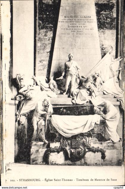 CPA Strasbourg Eglise Saint Thomas Tombeau de Maurice de Saxe