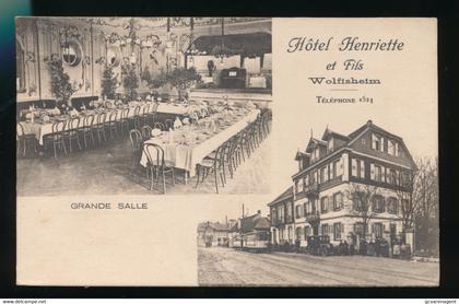 WOLFISHEIM  HOTEL HENRIETTE ET FILS  - GRANDE SALLE    2 SCANS