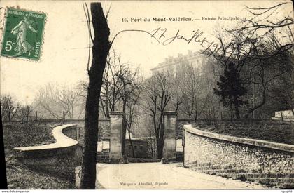 CPA Fort du Mont Valerien Entree Principale Militaria