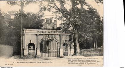 CPA Surgeres Chateau porte monumentale